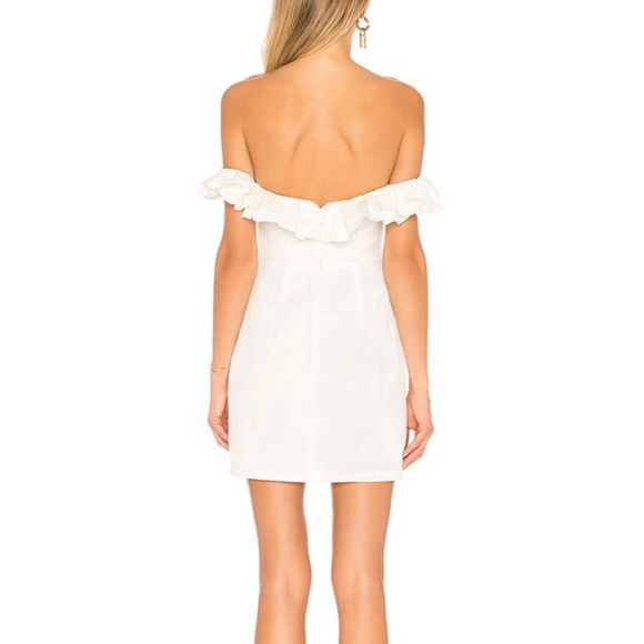 Revolve Superdown Emery Off The Shoulder Dress in Ivory, small - Picture 3 of 3